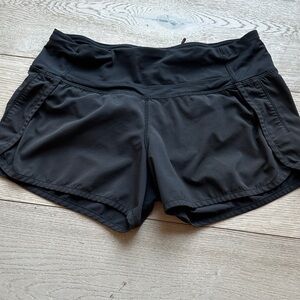 lululemon athletica black Athletic Shorts speed up mid rise 4”